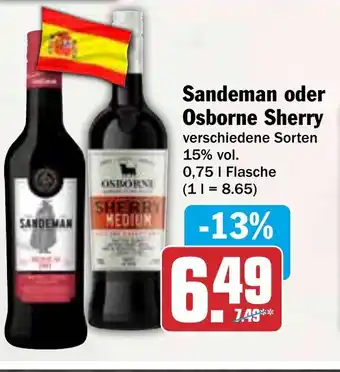 HIT Sandeman oder Osborne Sherry Angebot