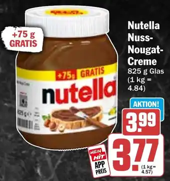 HIT Nutella Nuss- Nougat- Creme Angebot