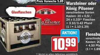 HIT Warsteiner oder König Pilsener Angebot