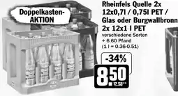 HIT Rheinfels QuellePET/ Glas oder Burgwallbronn Angebot