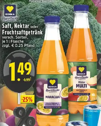 Edeka EDEKA Saft, Nektar oder Fruchtsaftgetränk Angebot