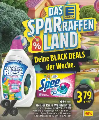 Edeka Spee oder Weißer Riese Waschmittel Angebot