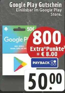 Edeka Google Play Gutschein Angebot