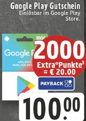 Edeka Google Play Gutschein Angebot