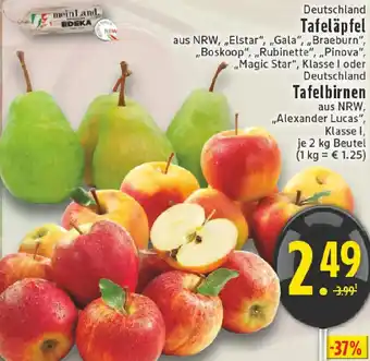 Edeka Deutschland Tafeläpfel Tafelbirnen Angebot