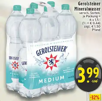Edeka Gerolsteiner Mineralwasser Angebot