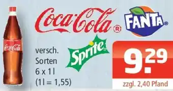 Getränke Oase Coca-Cola oder Sprite Angebot