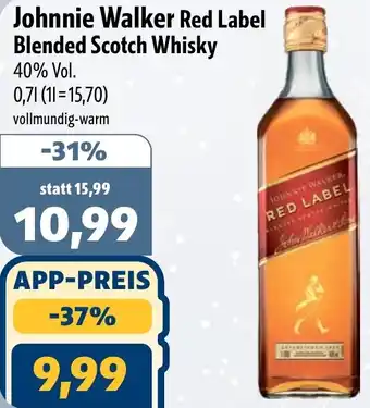 Aktiv Irma Johnnie Walker Red Label Blended Scotch Whisky Angebot
