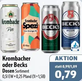 Aktiv Irma Krombacher oder Becks Dosen Angebot