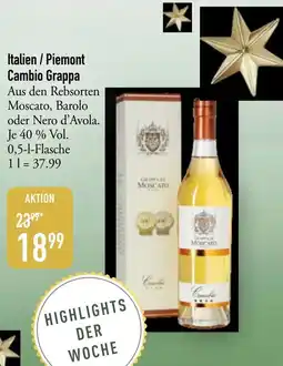 Galeria Markthalle Italien / Piemont Cambio Grappa Angebot