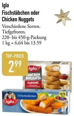 Galeria Markthalle Iglo Fischstäbchen oder Chicken Nuggets Angebot