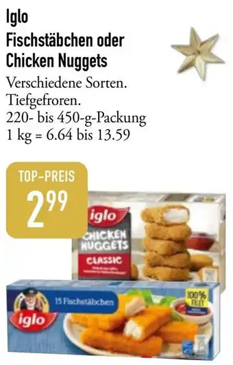Galeria Markthalle Iglo Fischstäbchen oder Chicken Nuggets Angebot