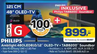 Euronics XXL PHILIPS Ambilight 480LED810/12 OLED-TV + TAB8200 Soundbar Angebot