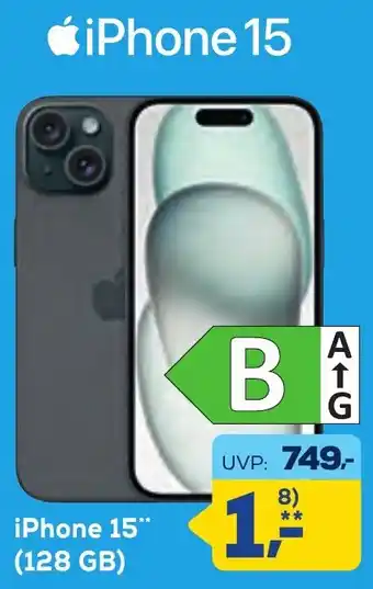 Euronics XXL Apple iPhone 15 (128 GB) Angebot