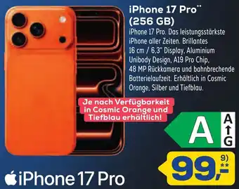 Euronics XXL Apple iPhone 17 Pro (256 GB) Angebot