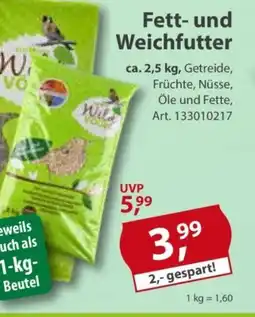 Sonderpreis Baumarkt Wild VOGEL Fett- und Weichfutter Angebot