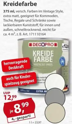 Sonderpreis Baumarkt DECOPRO Kreidefarbe Angebot