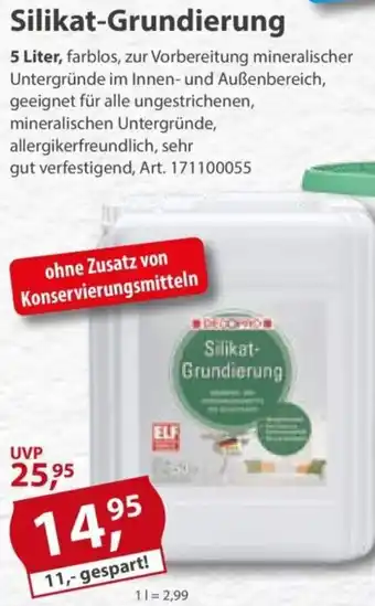 Sonderpreis Baumarkt DECOPRO Silikat-Grundierung Angebot