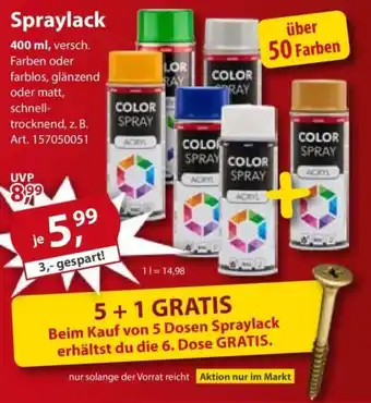 Sonderpreis Baumarkt Spraylack Angebot