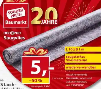 Sonderpreis Baumarkt DECOPRO Saugvlies Angebot