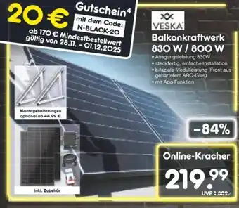 Netto Marken-Discount Veska Balkonkraftwerk Angebot