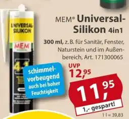 Sonderpreis Baumarkt MEM Universal- Silikon 4in1 Angebot