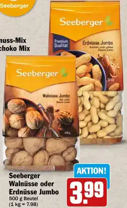 HIT Seeberger Walnüsse oder Erdnüsse Jumbo Angebot