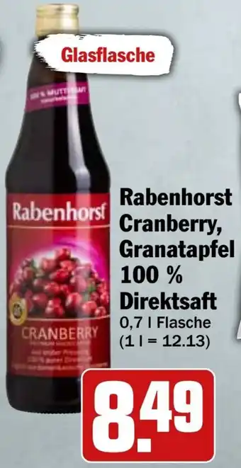 HIT Rabenhorst Cranberry, Granatapfel 100 % Direktsaft Angebot