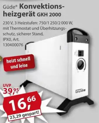 Sonderpreis Baumarkt Güde Konvektionsheizgerät GKH 2000 Angebot
