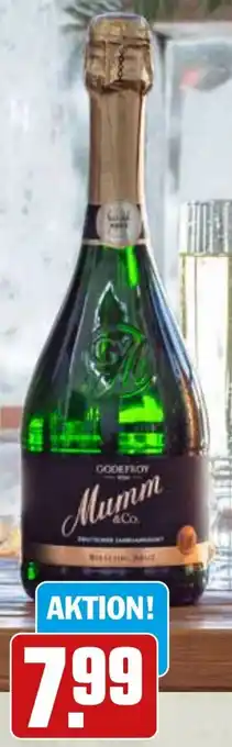 HIT Godefroy von Mumm Pinot Noir Rosé oder Riesling Jahrgangssekt Angebot