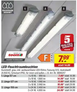 toom Baumarkt LED-Feuchtraumleuchten Angebot