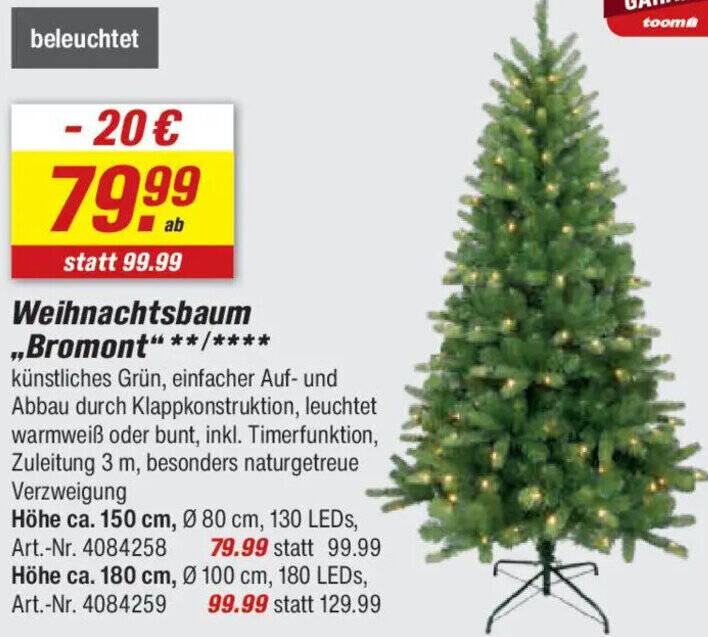 Weihnachtsbaum Bromont" Angebot bei toom Baumarkt