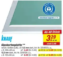 toom Baumarkt KNAUF Gipskartonplatte Angebot