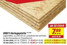 toom Baumarkt OSB/1-Verlegeplatte Angebot