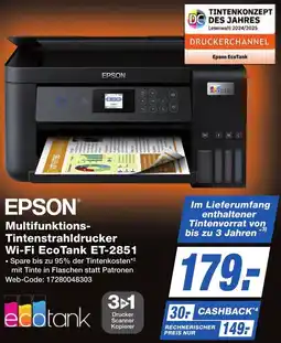 K+B Expert EPSON Multifunktions Tintenstrahldrucker Wi-Fi EcoTank ET-2851 Angebot