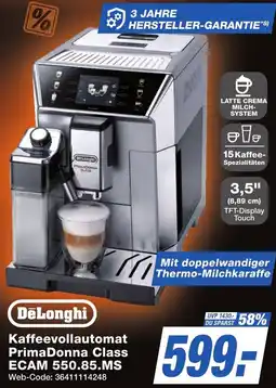 K+B Expert DeLonghi Kaffeevollautomat PrimaDonna Class ECAM 550.85.MS Angebot