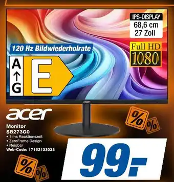 Expert Acer monitor sb273g0 Angebot