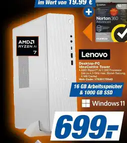 Expert Lenovo desktop-pc ideacentre tower Angebot