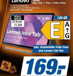 Expert Lenovo tablet idea tab + pen + folio case Angebot
