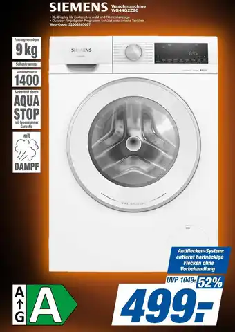 Expert Siemens waschmaschine wg44gz290 Angebot