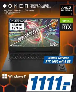 Expert Omen gaming notebook omen 17-db0575ng Angebot