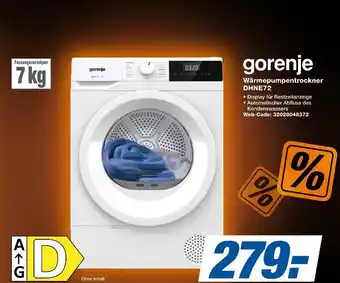 Expert Gorenje wärmepumpentrockner dhne72 Angebot