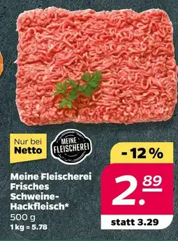 NETTO Meine fleischerei frisches schweine-hackfleisch Angebot