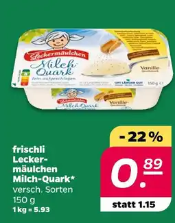 NETTO Frischli leckermäulchen milch-quark Angebot