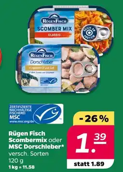 NETTO Rügen fisch scombermix oder msc dorschleber Angebot