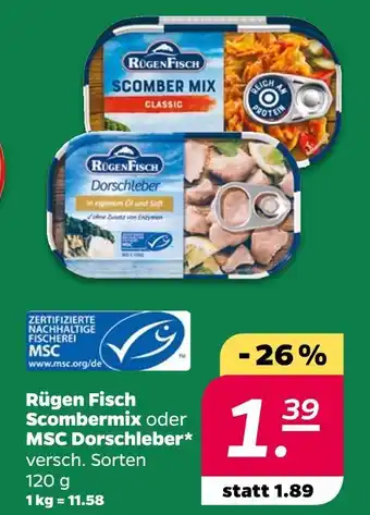 NETTO Rügen fisch scombermix oder msc dorschleber Angebot