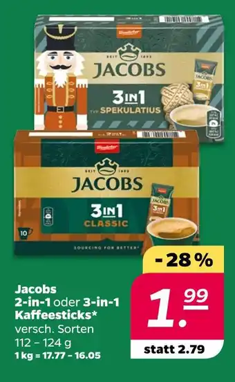 NETTO Jacobs 2-in-1 kaffeesticks Angebot