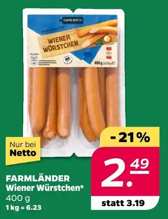 NETTO Farmländer wiener würstchen Angebot