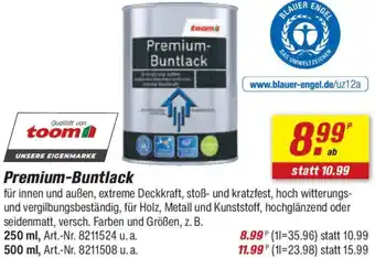 toom Baumarkt Premium-Buntlack Angebot