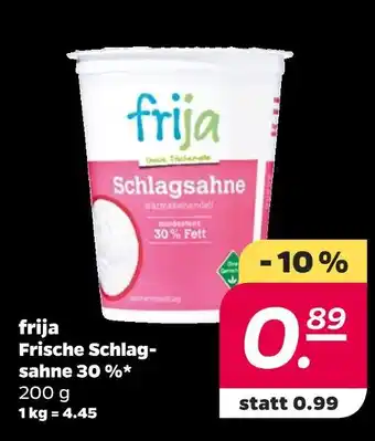 NETTO Frija frische schlagsahne 30% Angebot